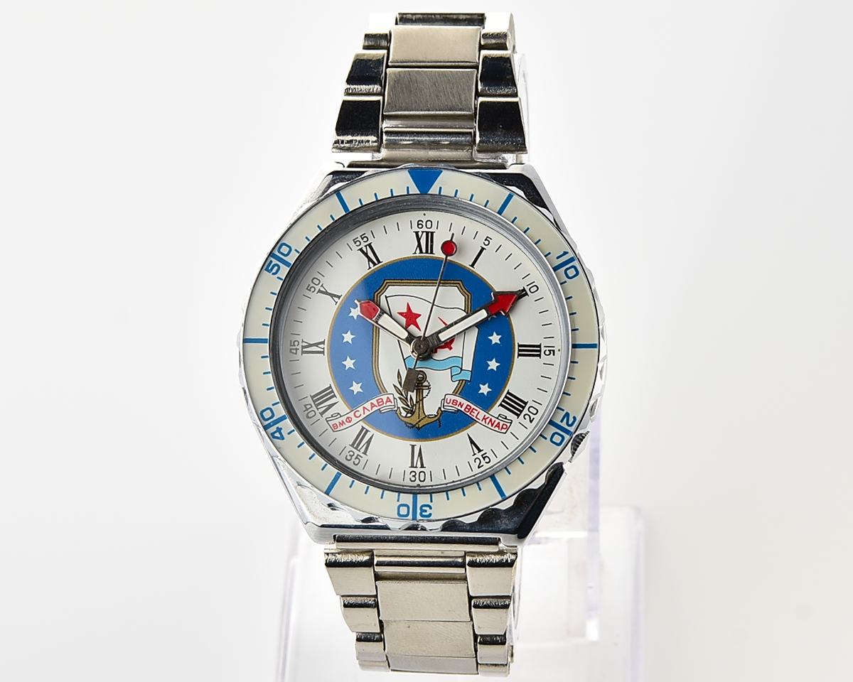 TIME CAPSULE: Soviet SLAVA quartz wristwatch, Malta summit edition: New Old Stock!