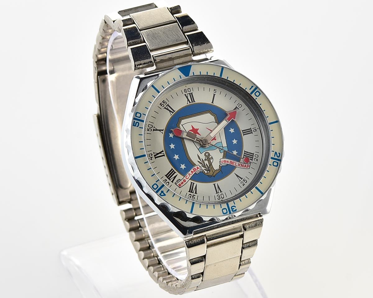 TIME CAPSULE: Soviet SLAVA quartz wristwatch, Malta summit edition: New Old Stock!