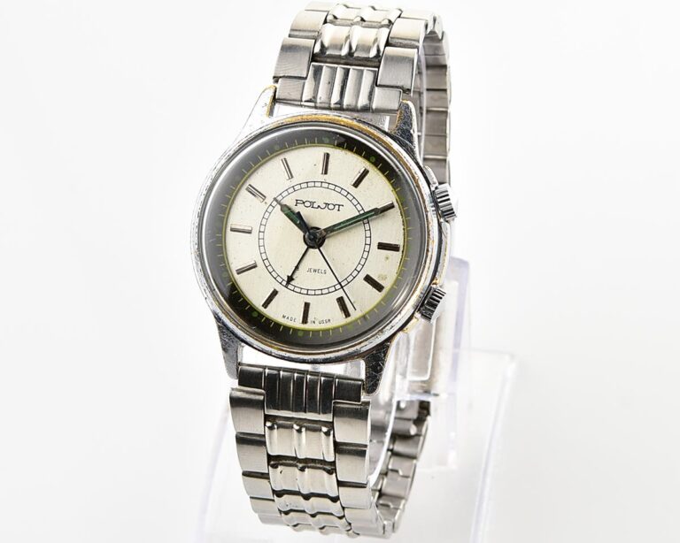 Soviet POLJOT-cricket mechanical watch with alarm clock function