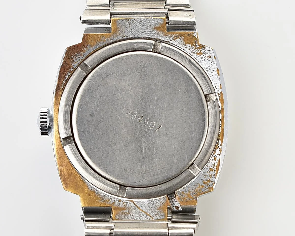 Soviet Poljot mechanical wrist watch with steel bracelet