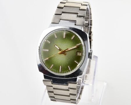 Soviet POLJOT mechanical wrist watch with steel bracelet