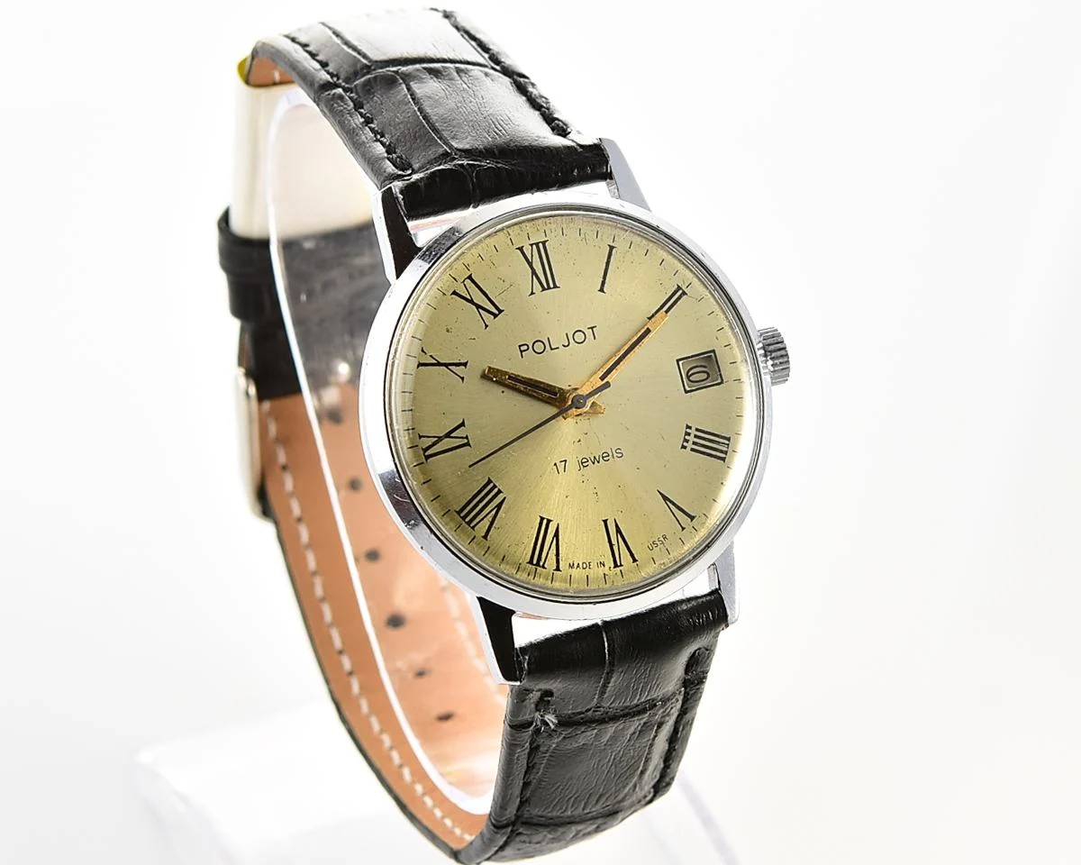 Soviet vintage Poljot mechanical wrist watch