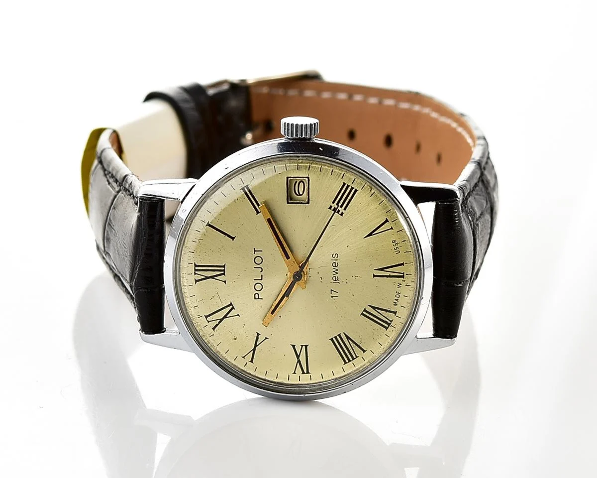 Soviet vintage Poljot mechanical wrist watch
