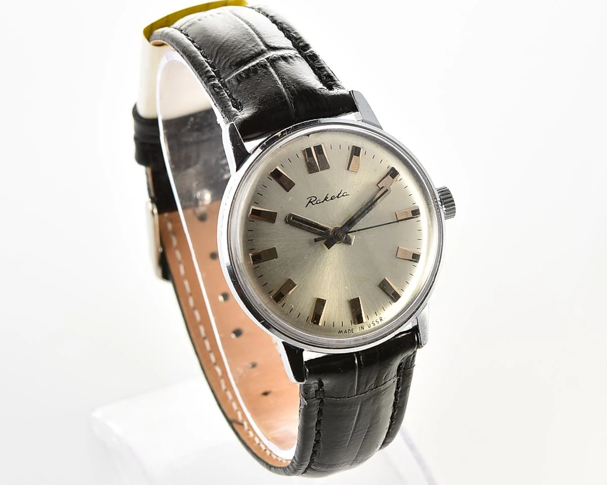 Vintage Soviet Raketa mechanical wristwatch