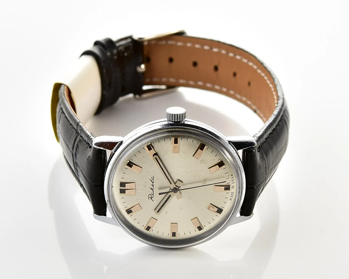Vintage Soviet Raketa mechanical wristwatch