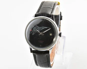 Soviet Slava mechanical vintage watch with MIG aircraft!