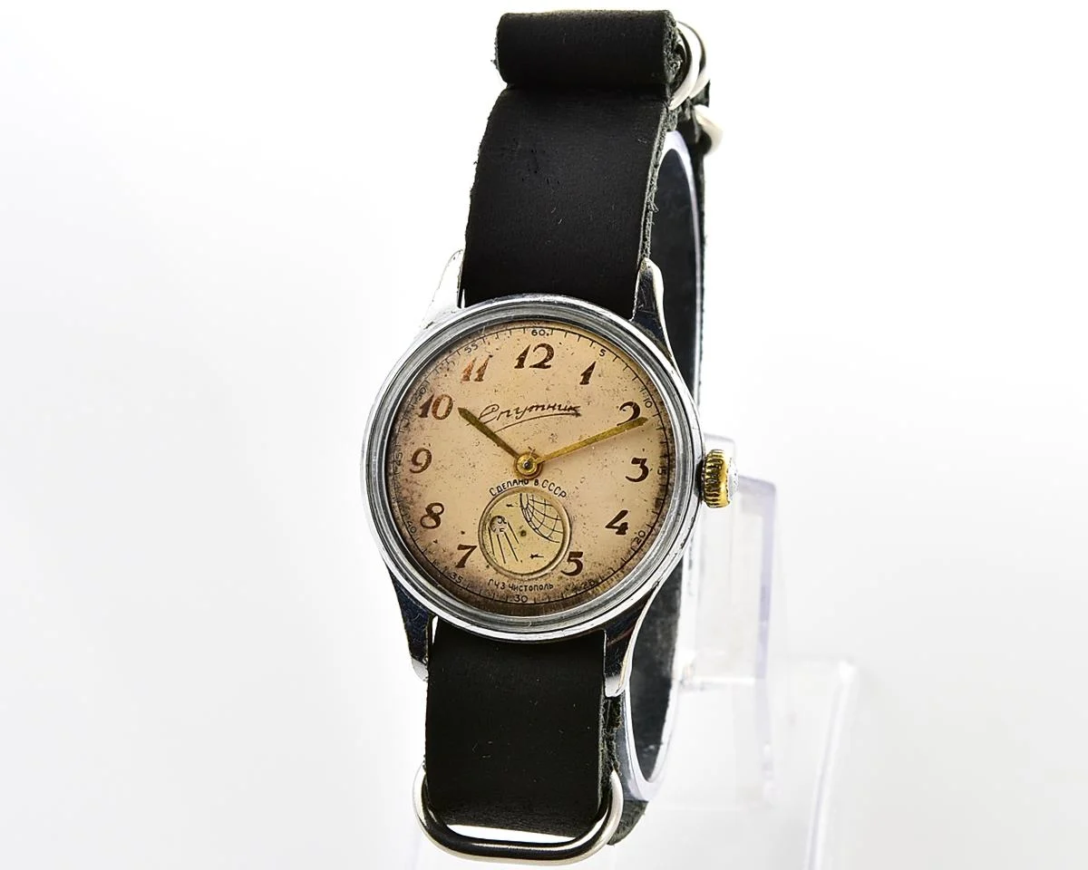 Rare! Sputnik vintage Soviet mechanical watch, from the 1st quarter of 1959!