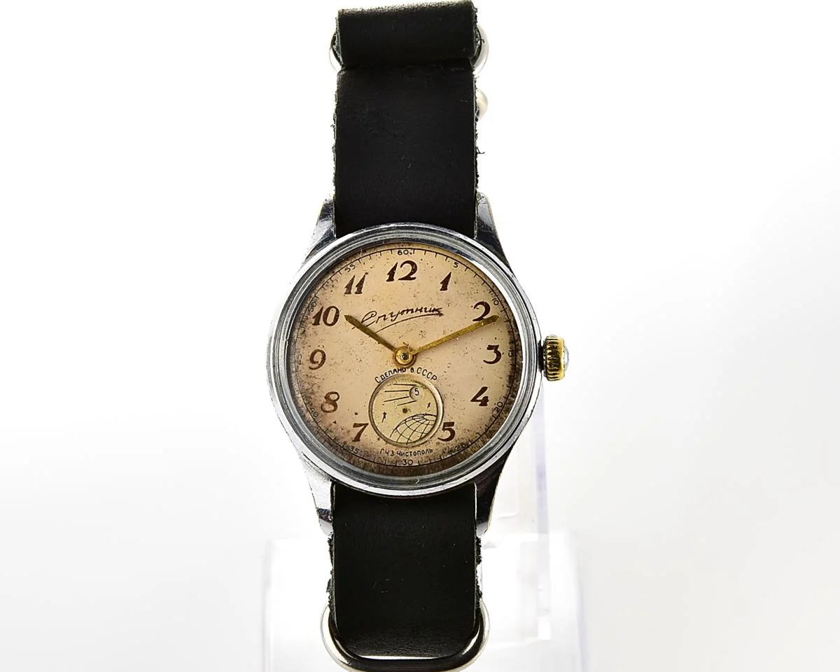 Rare! Sputnik vintage Soviet mechanical watch, from the 1st quarter of 1959!
