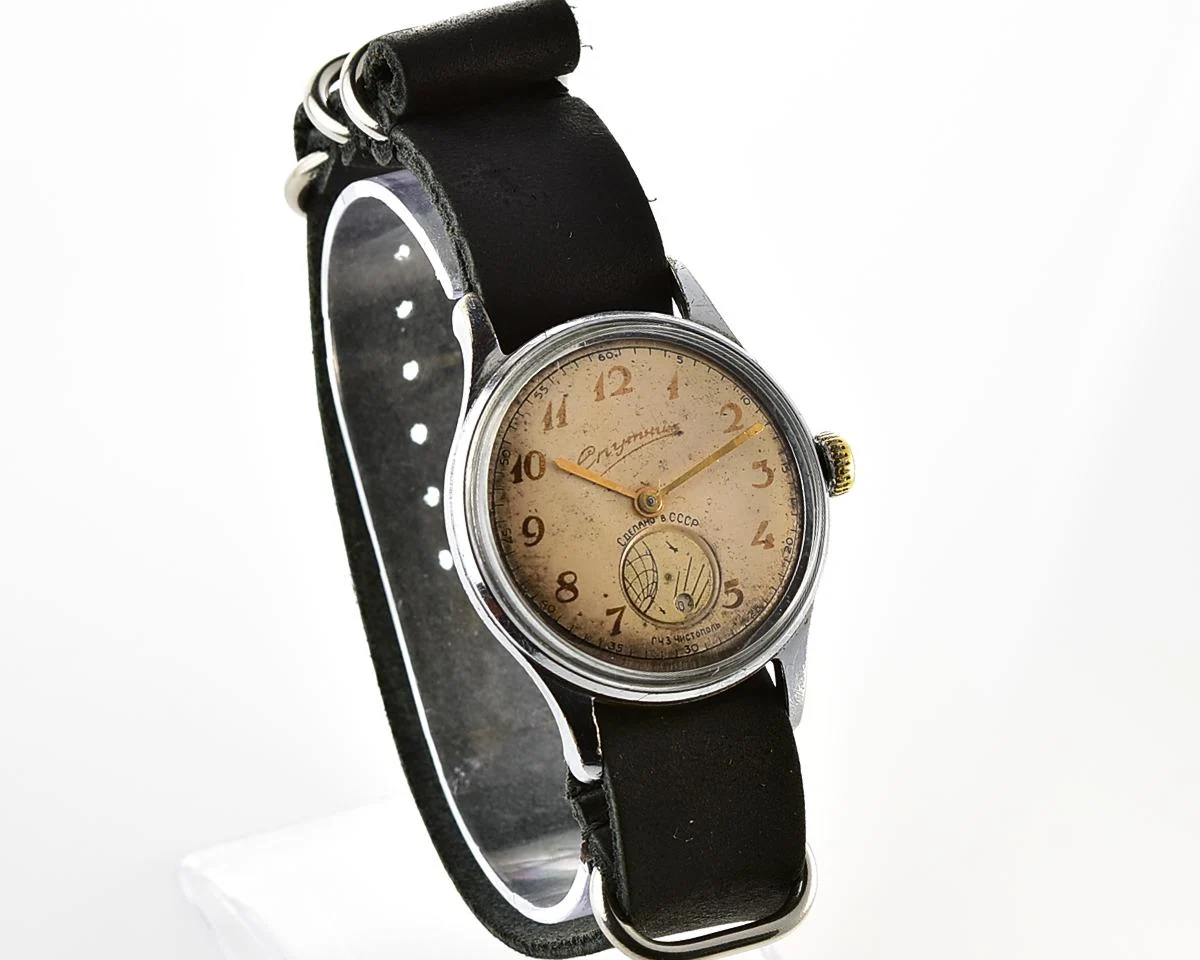 Rare! Sputnik vintage Soviet mechanical watch, from the 1st quarter of 1959!