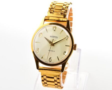 Excellent soviet Wostok (Vostok) mechanical gold-plated wristwatch