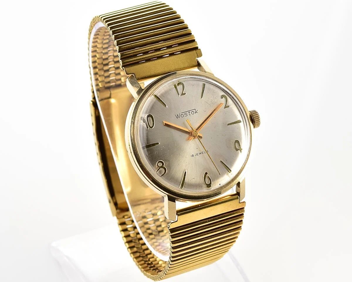 Wostok (Vostok) mechanical gold-plated wristwatch