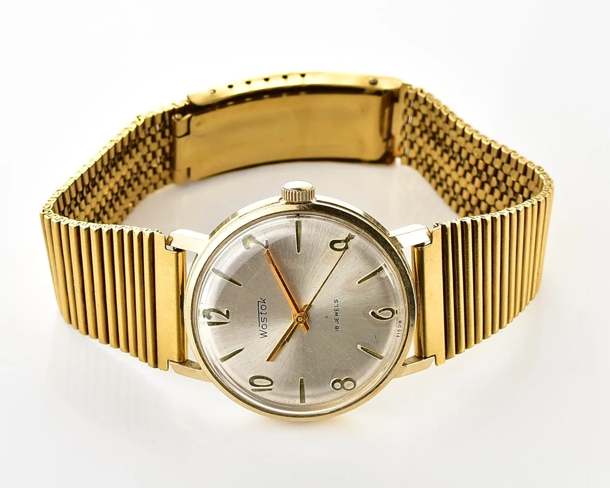 Wostok (Vostok) mechanical gold-plated wristwatch