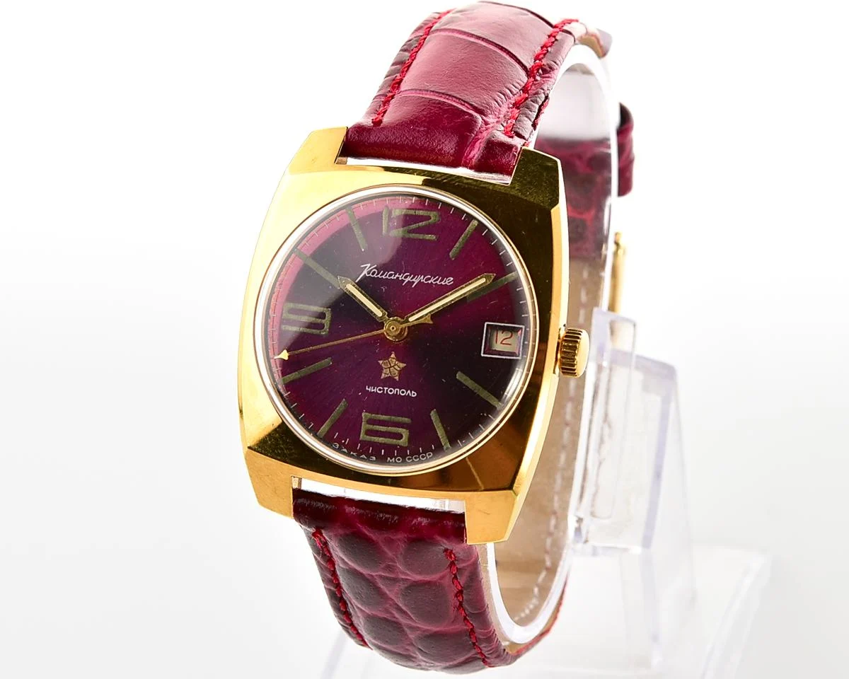 Soviet gold-plated Vostok Komandirskie mechanical watch - Zakaz MO CCCP!