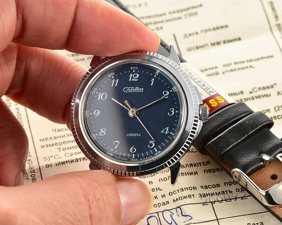 TIME CAPSULE: Soviet Slava with quartz movement - New Old Stock (NOS)!