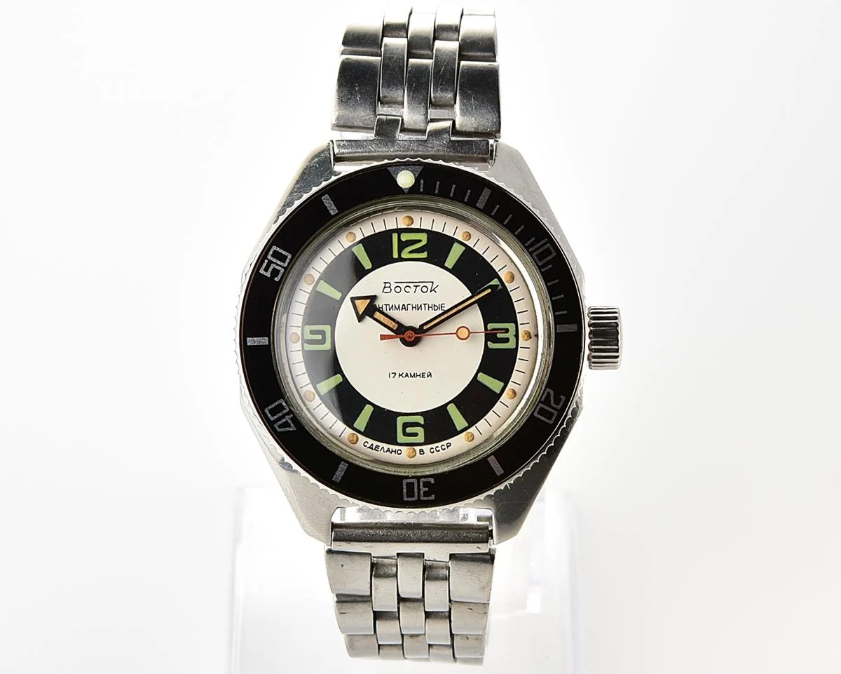 Vostok Amphibia mechanical watch with black bezel!