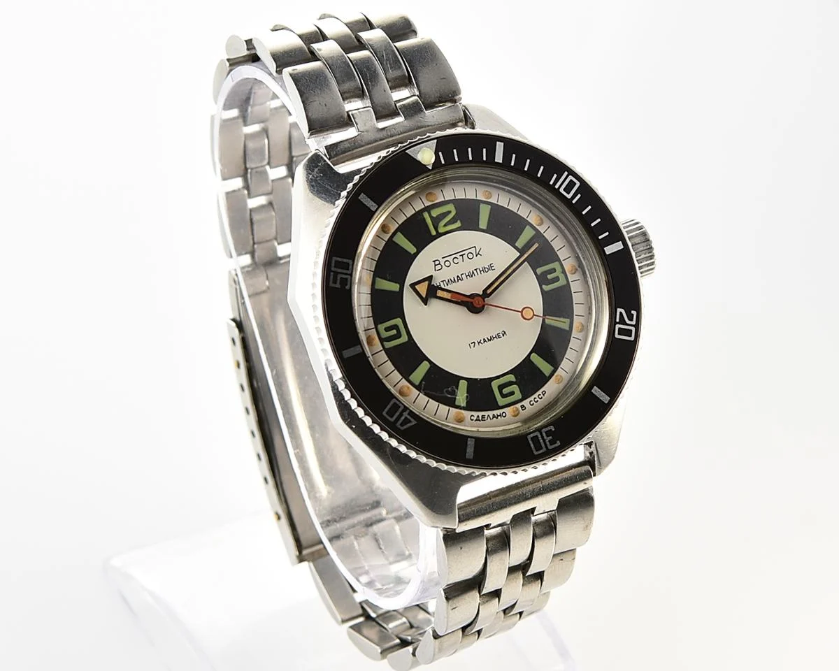 Vostok Amphibia mechanical watch with black bezel!