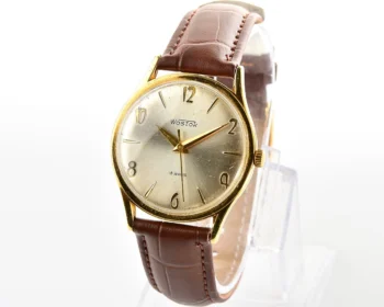 Soviet Wostok (Vostok) gold-plated vintage mechanical wristwatch