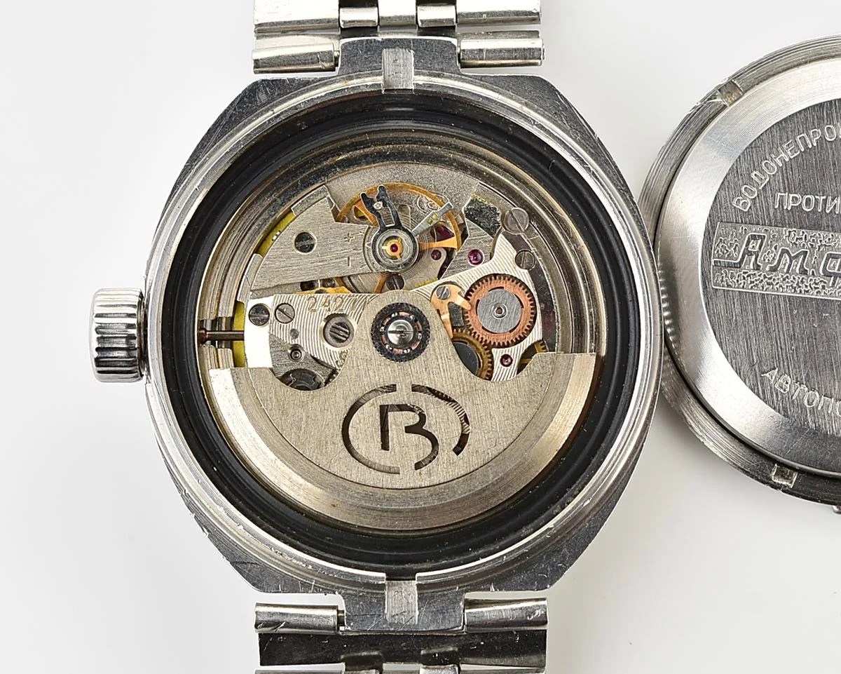 Vostok Amphibia Diver wristwatch (Scuba Dude), with vintage stainless steel bracelet