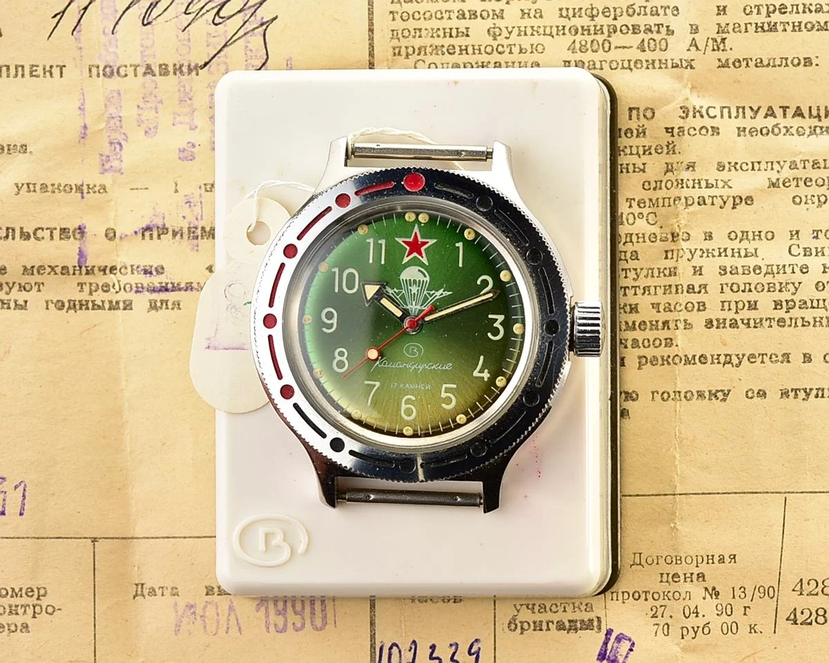 TIME CAPSULE: Mechanical Vostok Amphibia Paratroopers wristwatch for airborn troops – New Old Stock (NOS)!