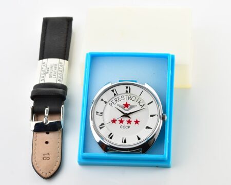 Soviet LUCH PERESTROIKA quartz watch with box