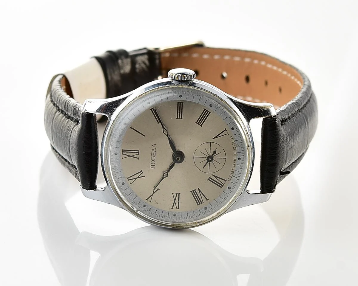Vintage Soviet mechanical Pobeda wristwatch