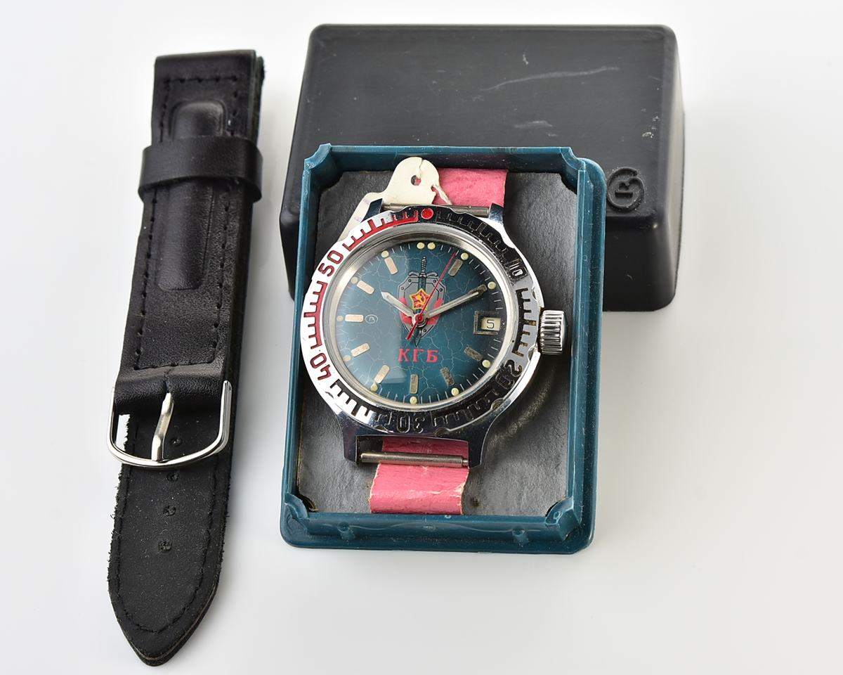 Excellent Vostok Amphibia KGB with automatic self winding movement with box