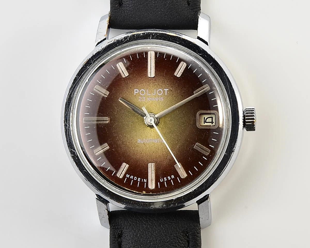 Soviet Poljot mechanical wristwatch with automatic self-winding movement
