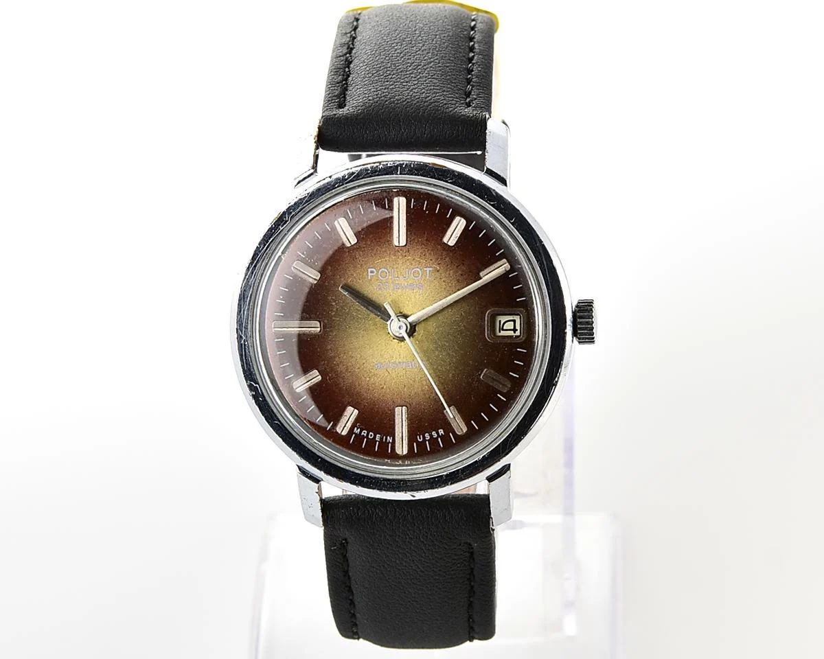 Soviet Poljot mechanical wristwatch with automatic self-winding movement