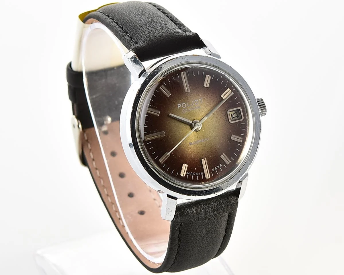 Soviet Poljot mechanical wristwatch with automatic self-winding movement