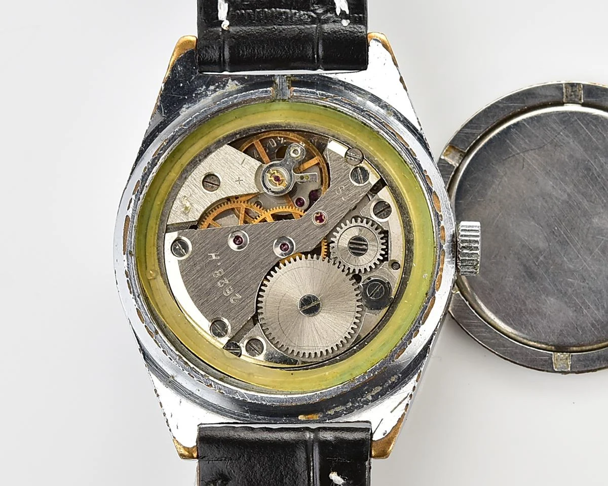 Raketa vintage mechanical wrist watch with double calendar
