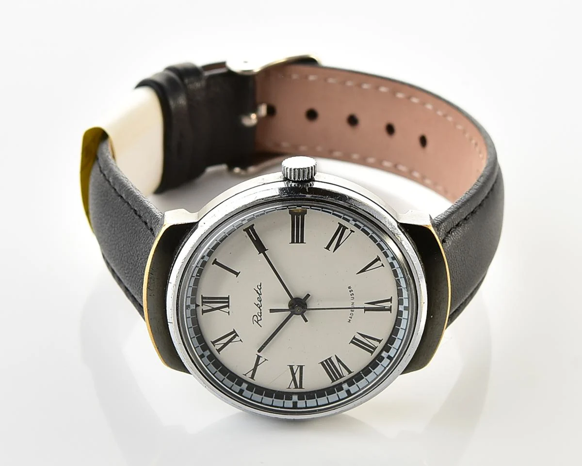 Soviet Raketa vintage mechanical watch with roman numerals