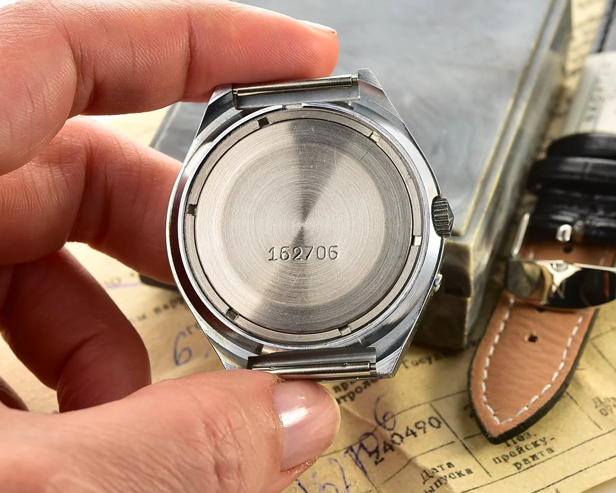 Time Capsule: Slava Soviet mechanical vintage watch with teal dial - New Old Stock (NOS)!