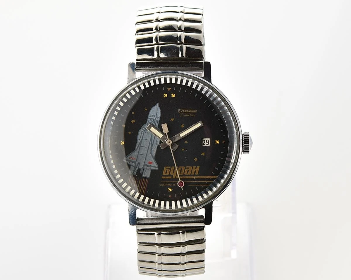 Excellent Slava Buran automatic self-winding mechanical watch – relic of Soviet space exploration era!