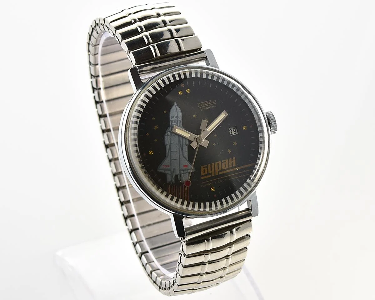 Excellent Slava Buran automatic self-winding mechanical watch – relic of Soviet space exploration era!