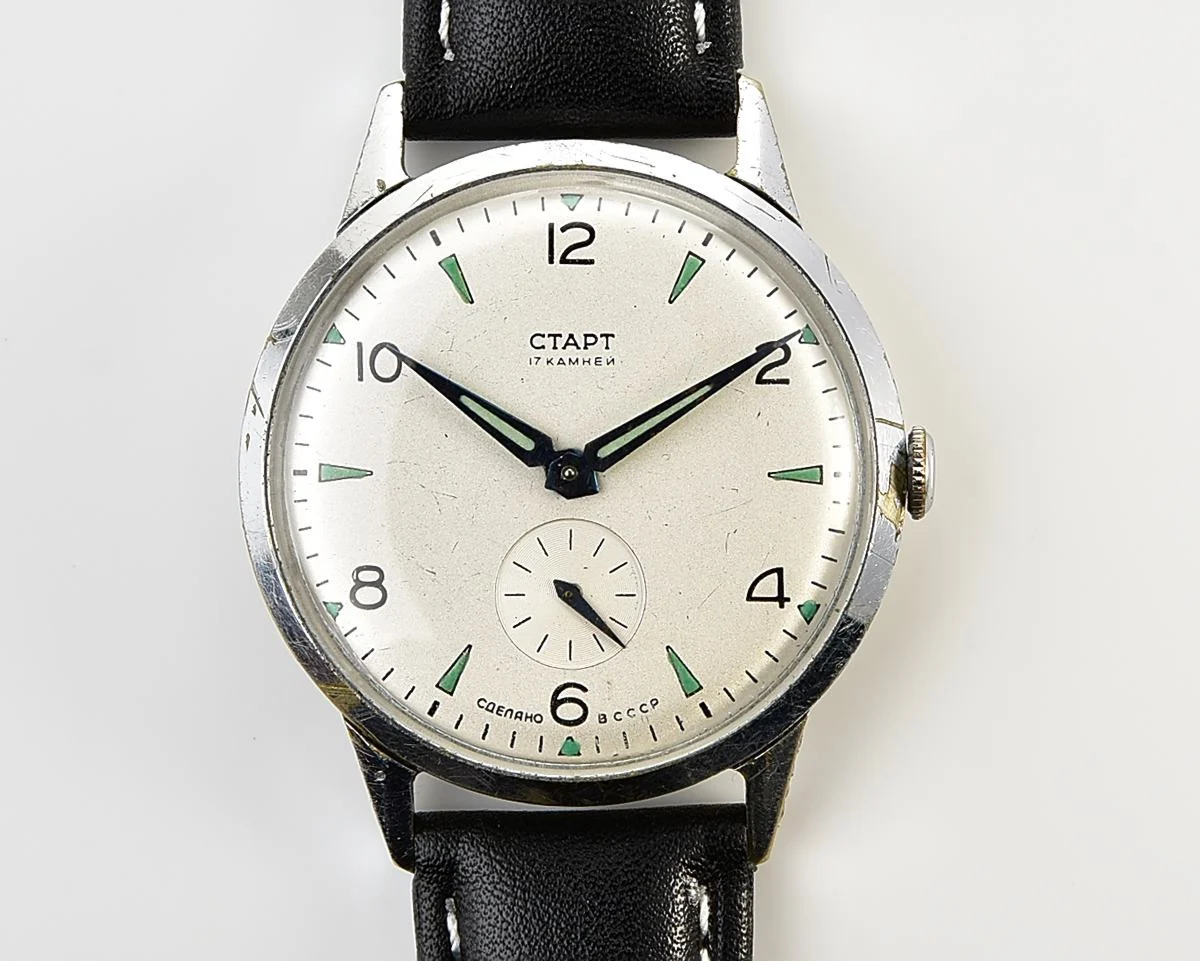 Rare! Start vintage classical mechanical Soviet watch, 3rd quarter of 1957