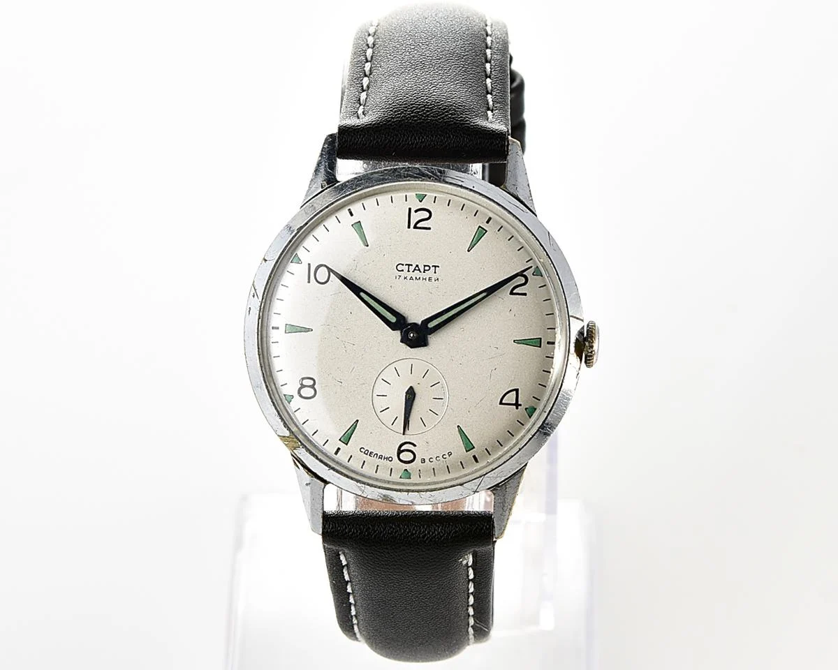 Rare! Start vintage classical mechanical Soviet watch, 3rd quarter of 1957