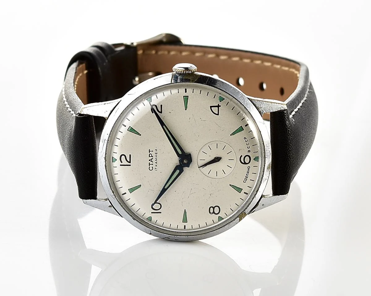Rare! Start vintage classical mechanical Soviet watch, 3rd quarter of 1957
