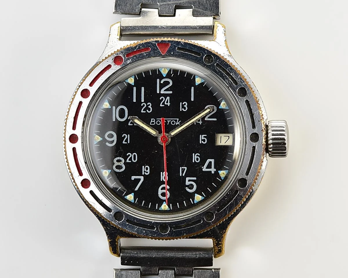 Vostok Amphibia watch with automatic self winding movement