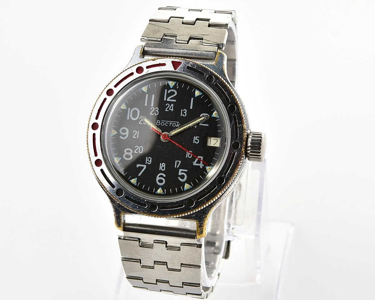Vostok Amphibia watch with automatic self winding movement