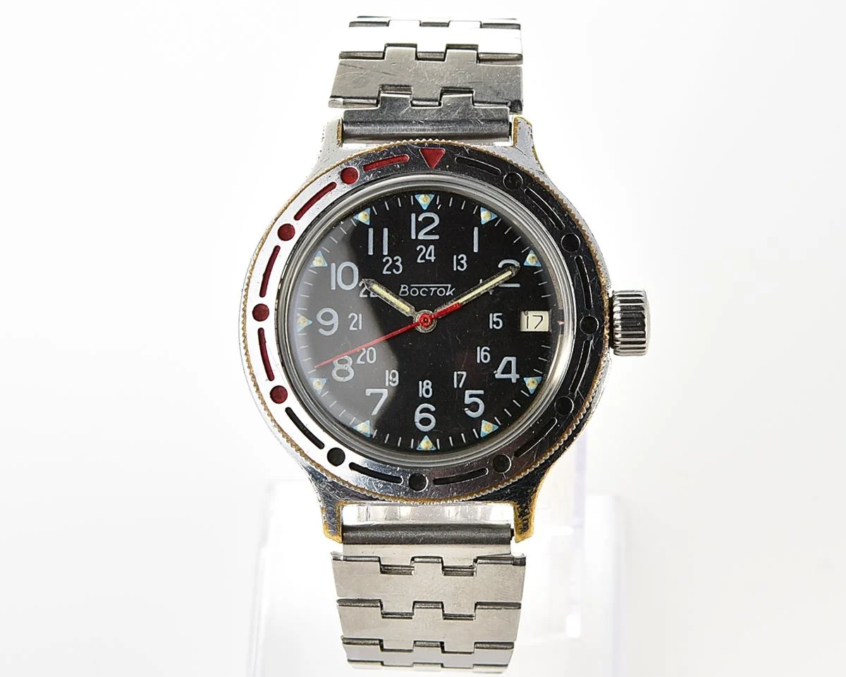 Vostok Amphibia watch with automatic self winding movement