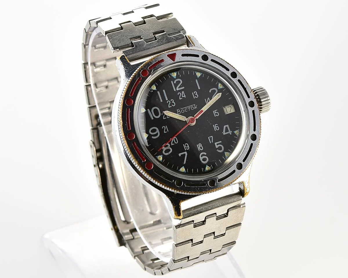 Vostok Amphibia watch with automatic self winding movement