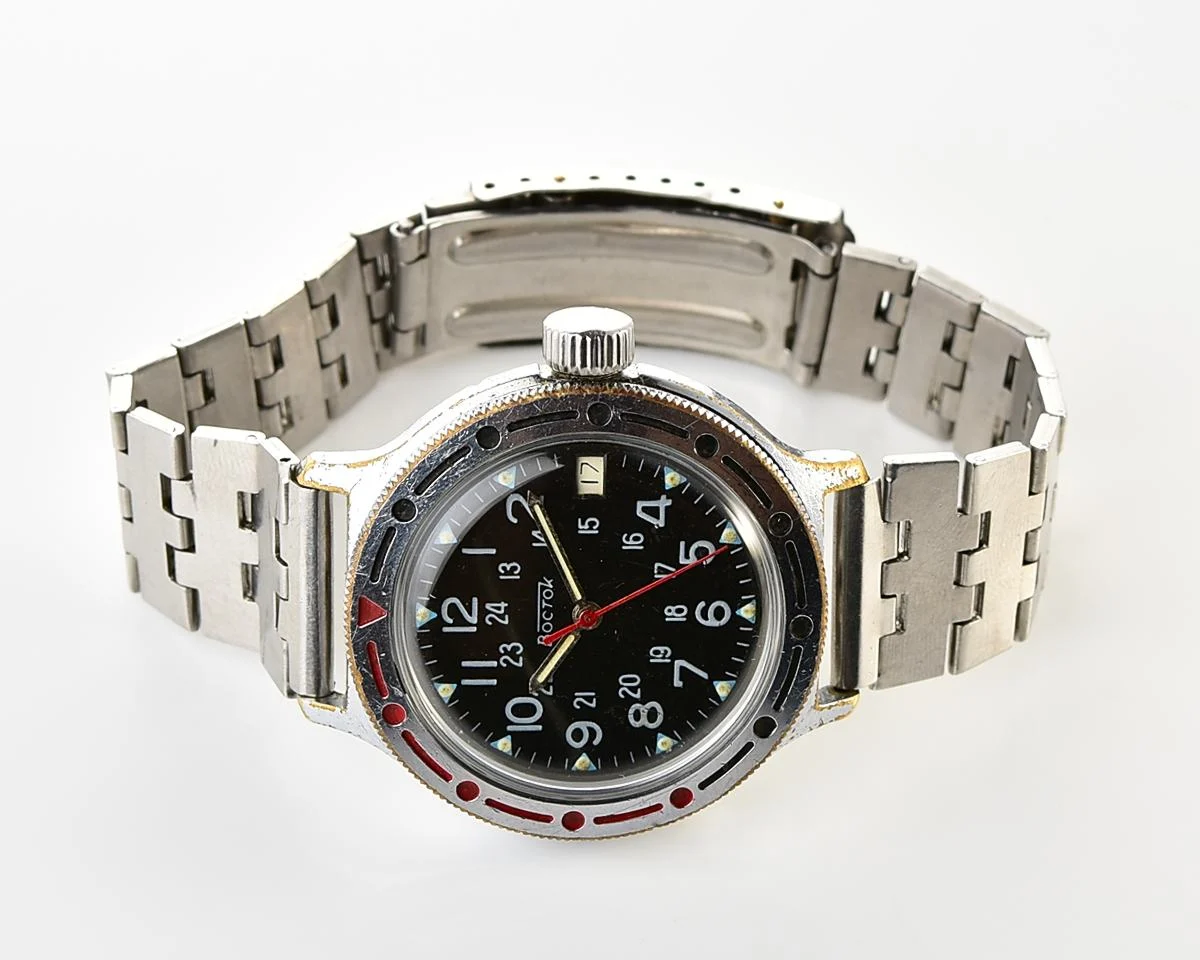 Vostok Amphibia watch with automatic self winding movement