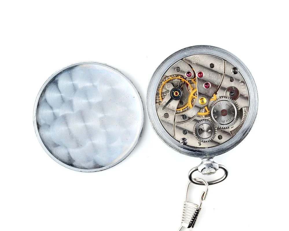 Excellent Molnija open face vintage Soviet pocket watch, the 1st quarter of 1954!