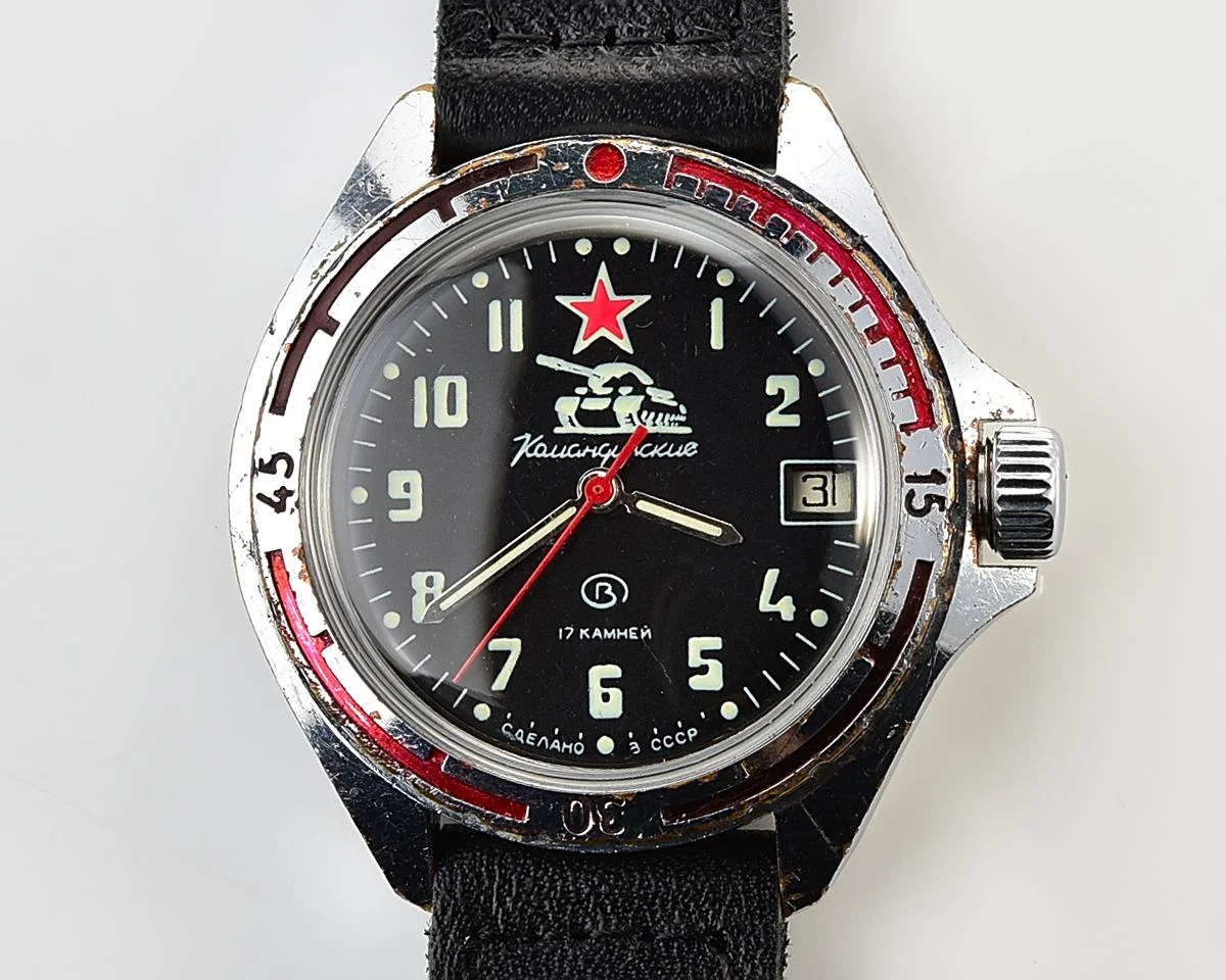 Soviet Vostok Komandirskie Tank mechanical wristwatch