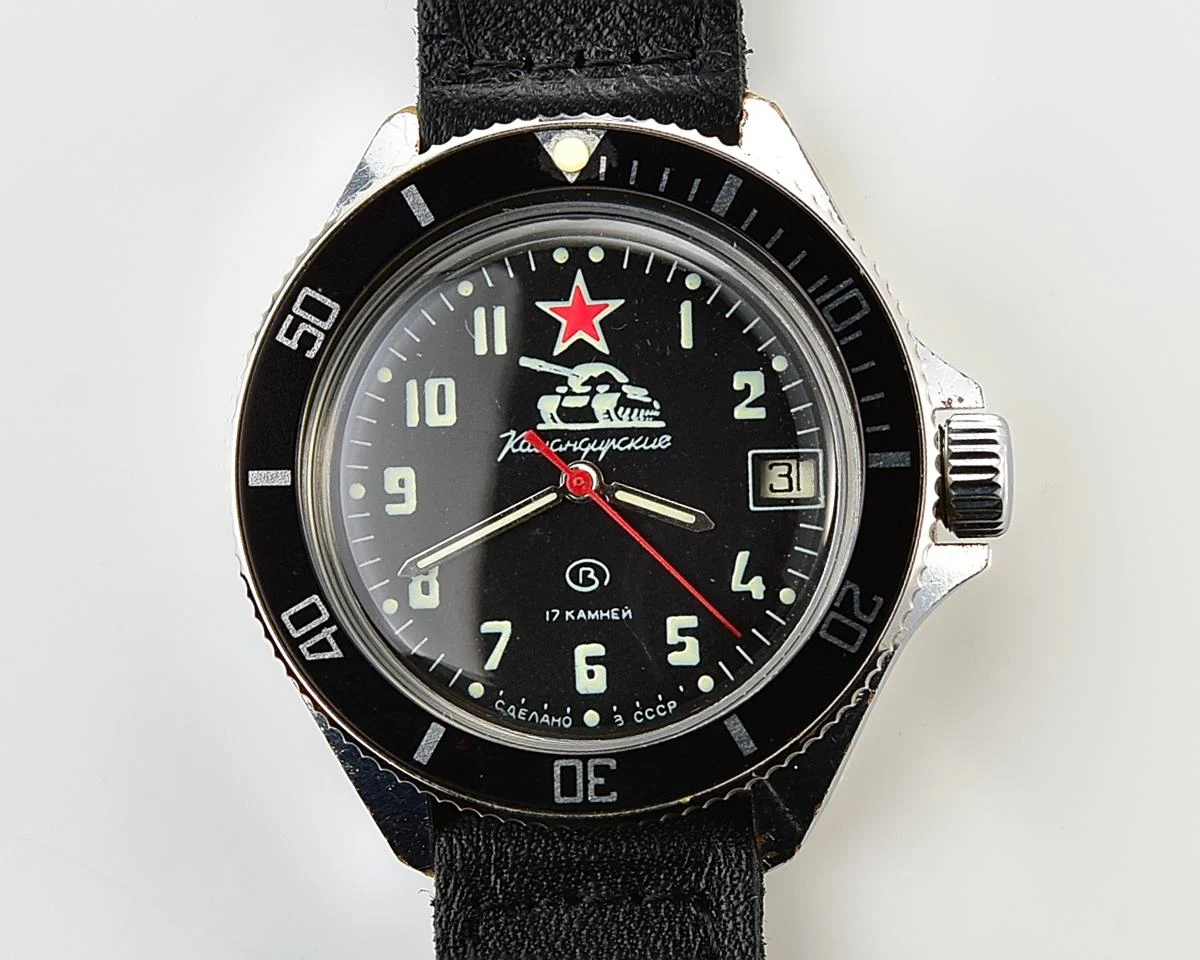 Soviet Vostok Komandirskie Tank mechanical wristwatch