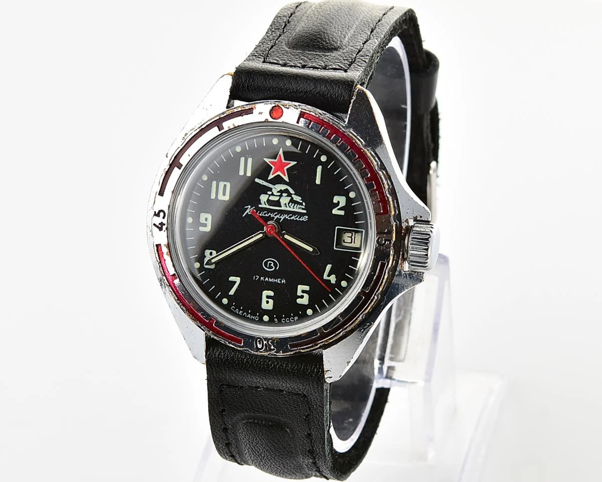 Soviet Vostok Komandirskie Tank mechanical wristwatch