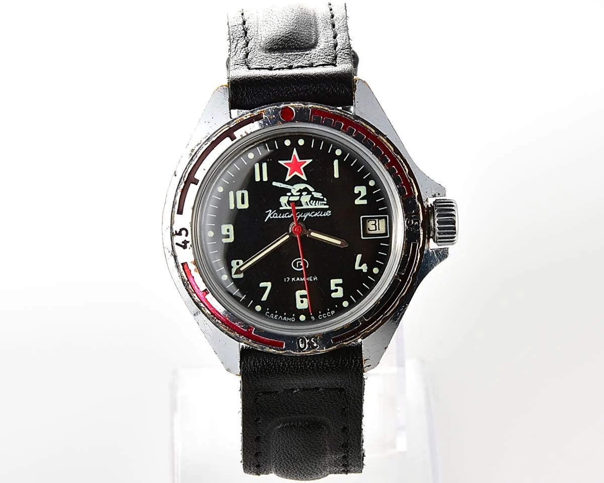 Soviet Vostok Komandirskie Tank mechanical wristwatch
