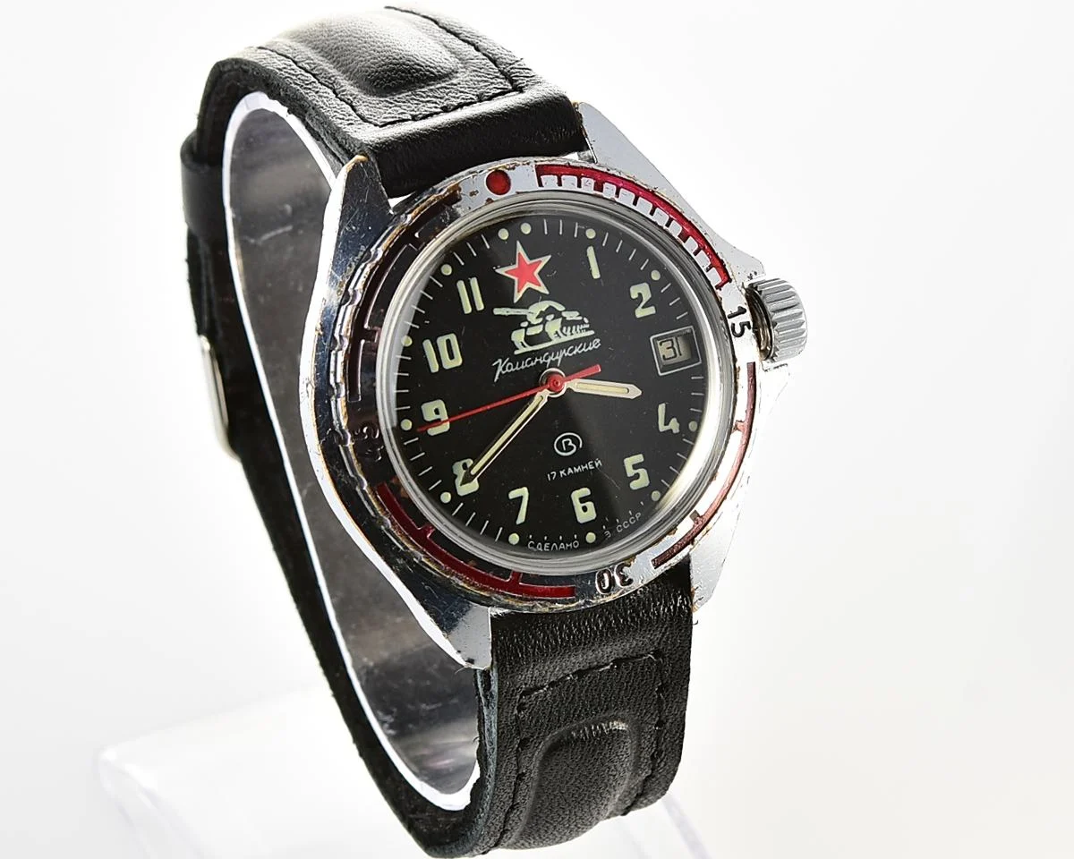Soviet Vostok Komandirskie Tank mechanical wristwatch