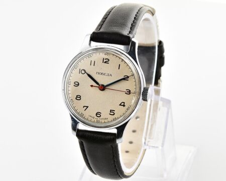 Vintage soviet POBEDA watch with central second hand, from 1950s, 1MChZ factory, from 1st quarter of 1955!