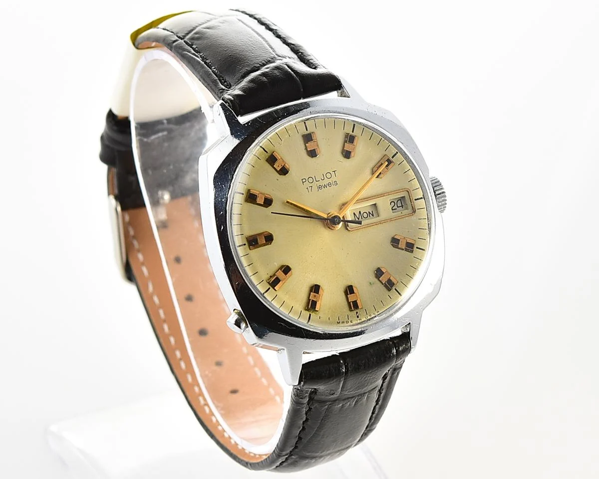 Large Poljot vintage mechanical watch